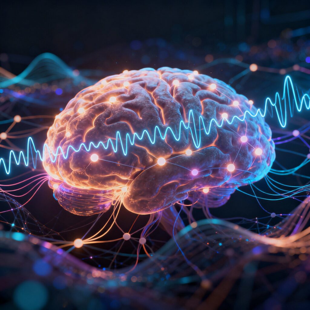 A brain symbolising the buildup in pressure in the mental health system and the oversight in the corollary discharge explanation of schizophrenia.