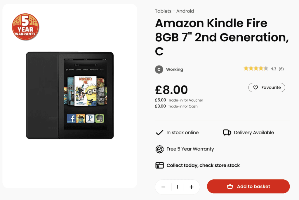 An £8 Amazon Fire Tab at CEX.